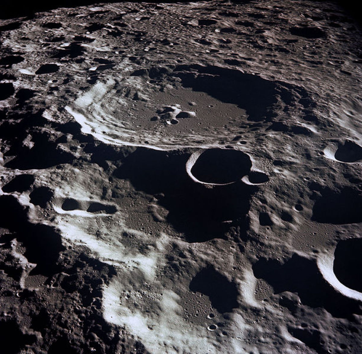 Craters on the Moon.