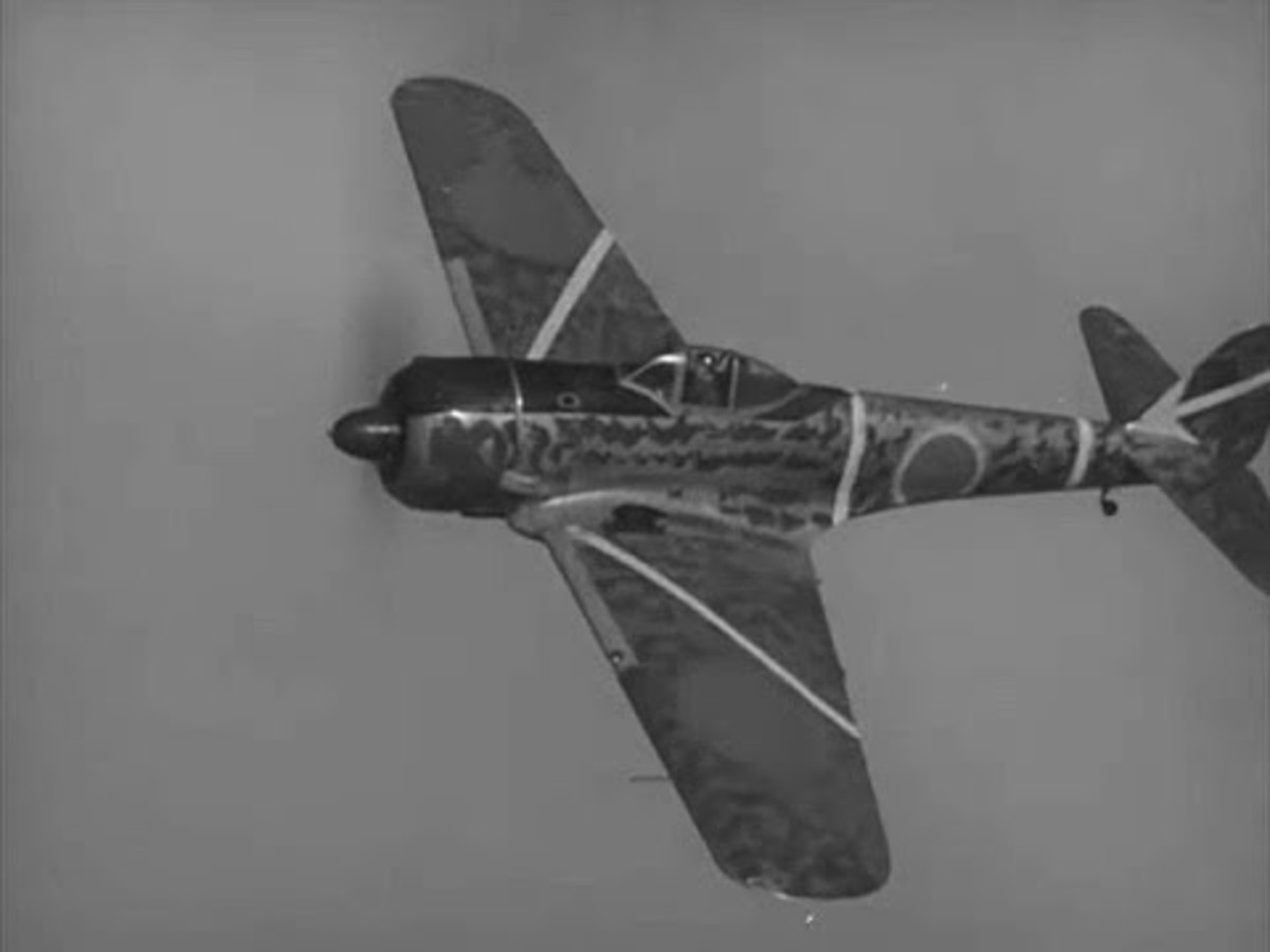 Ki-43 Hayabusa. The "Army Zero," which Baggett brought down with a pistol