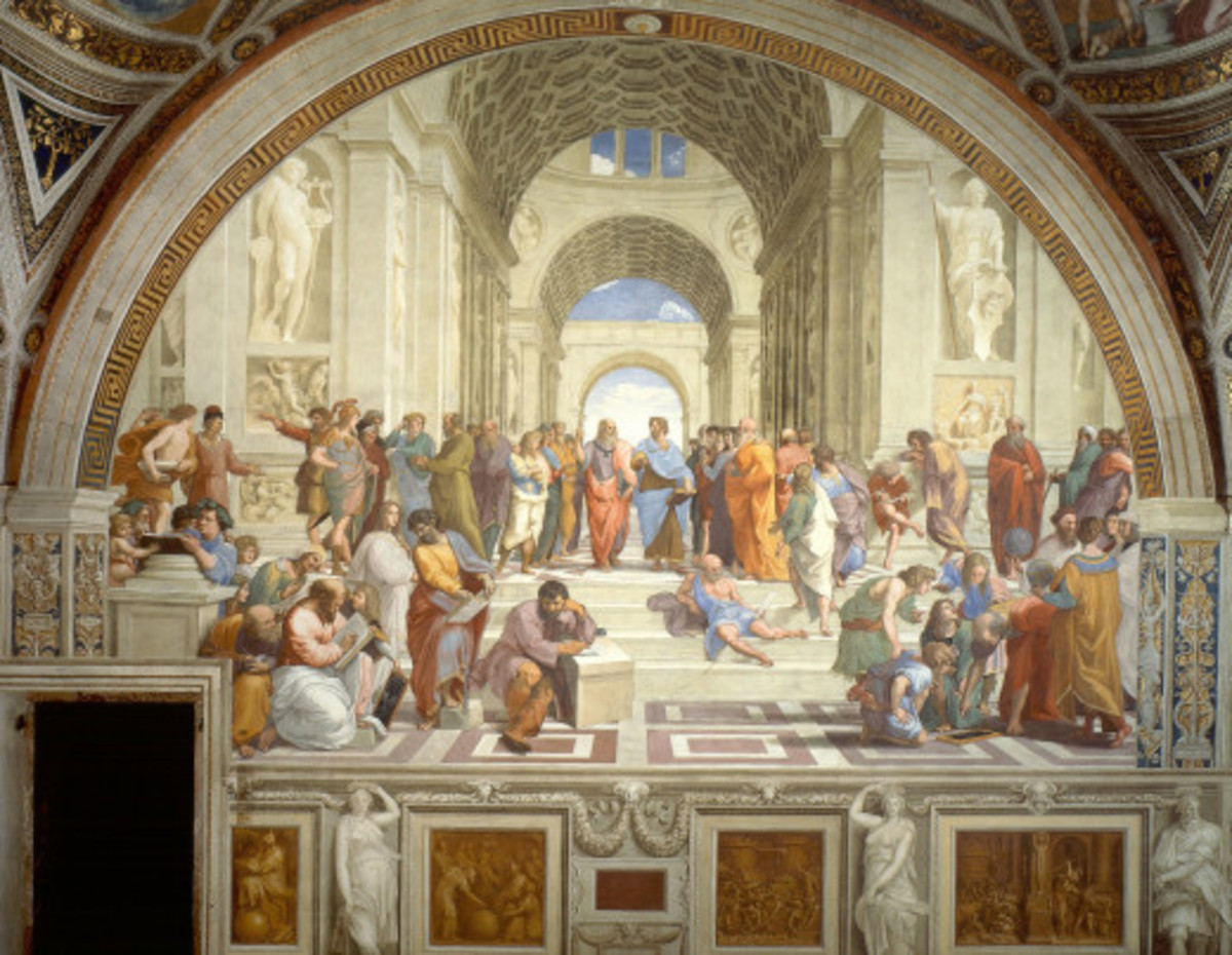 "The School of Athens" fresco is thought to feature Epicurus among its firmament of philosophers.