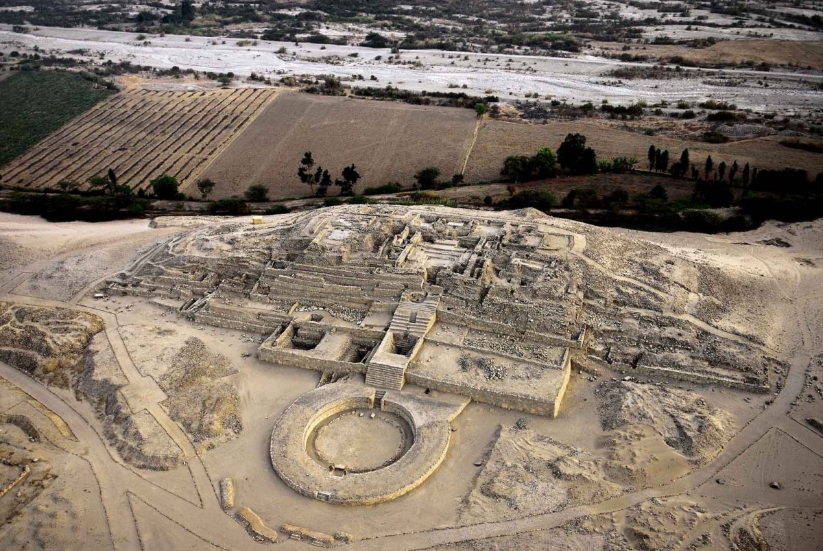 Aerial view of Caral