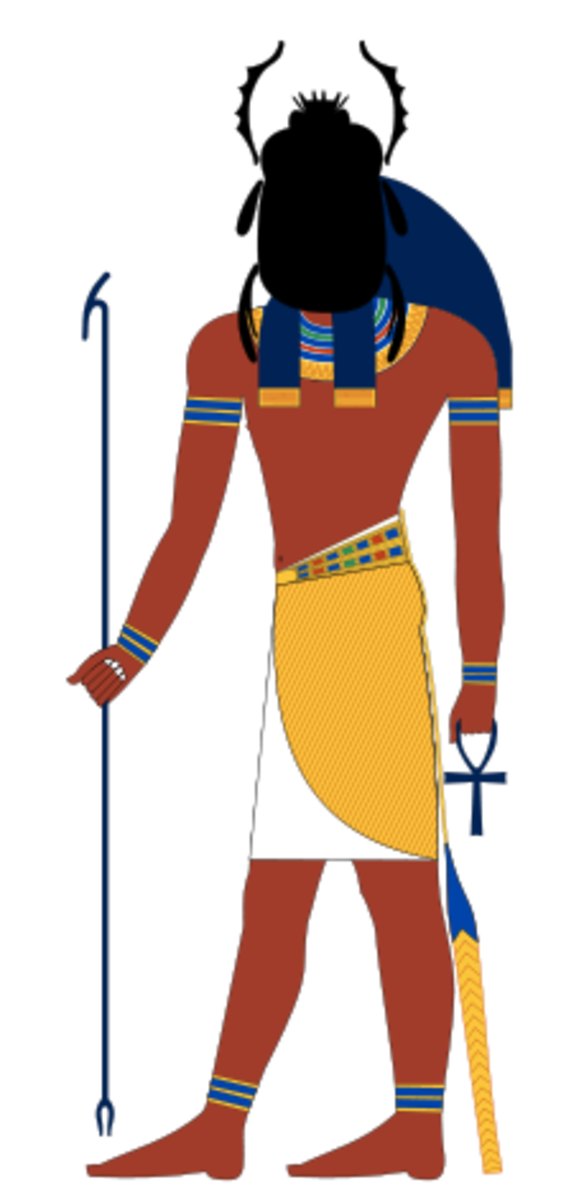 Khepri, the Egyptian god of creation, movement of the sun, and rebirth.