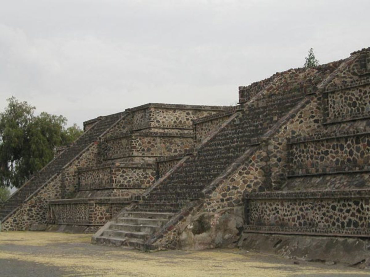 Avenue of the Dead of the Teotihuacans in Mexico