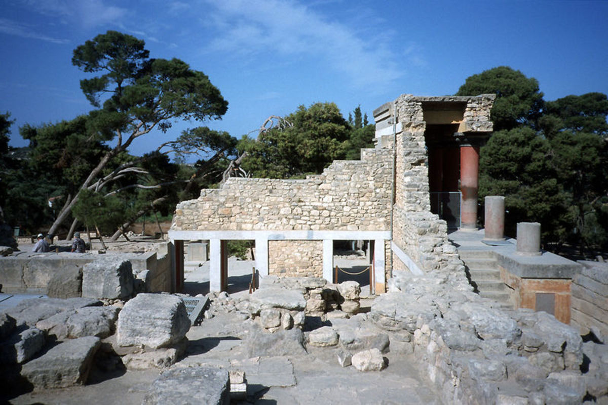 Remains of the Minoan Palace at Knossos