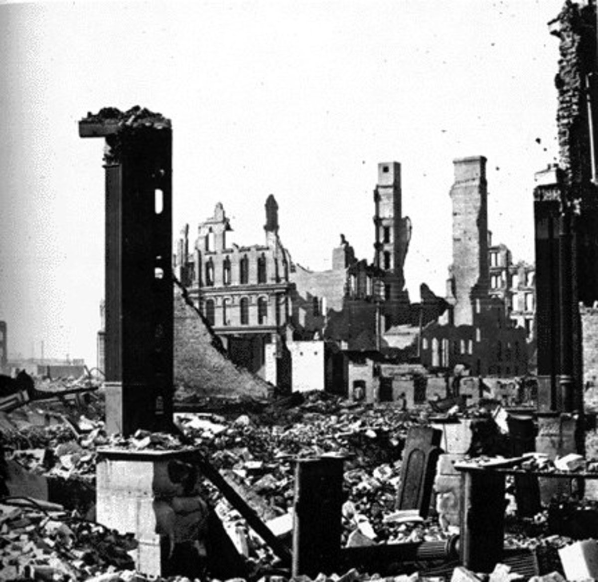AFTERMATH OF GREAT CHICAGO FIRE (DEARBORN & MONROE)