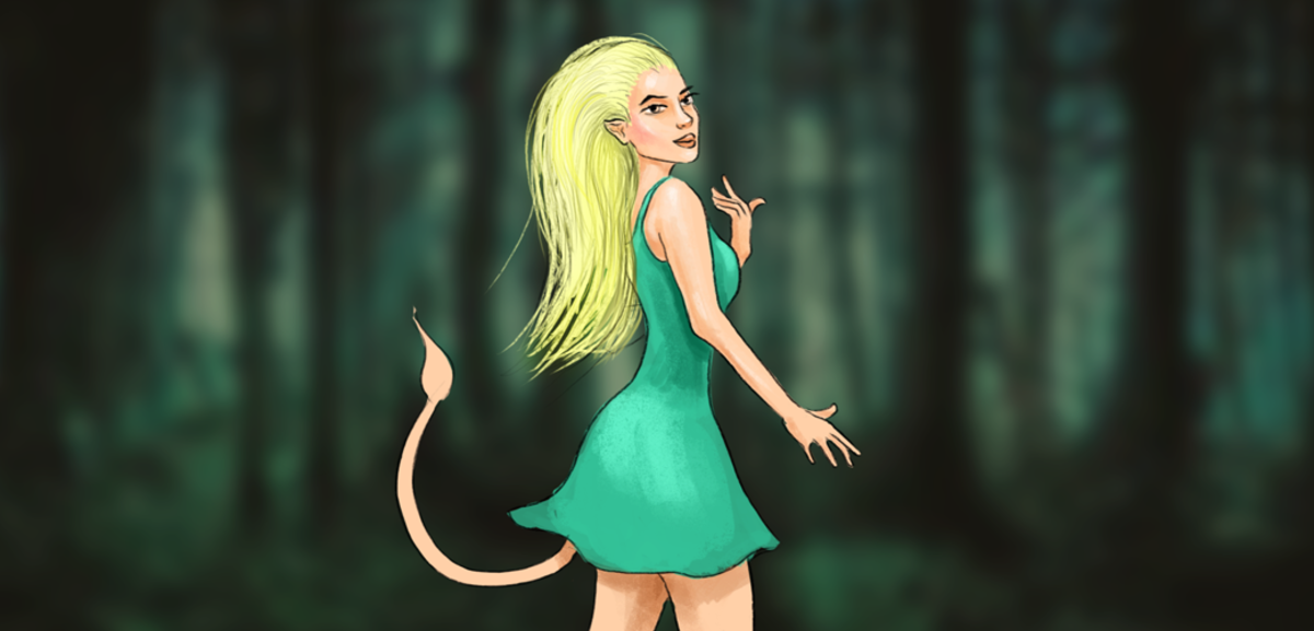 A huldra is a female troll who can enchant you with her song.