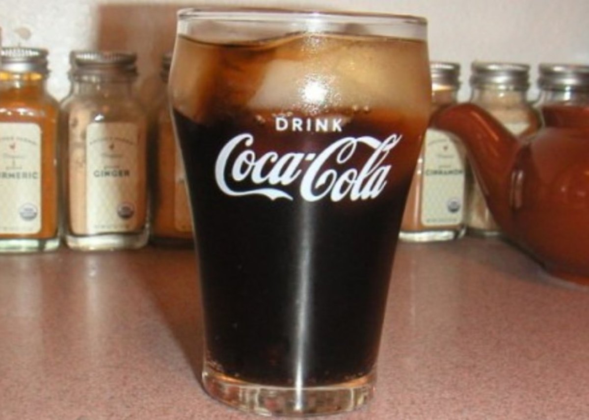 At the fountain, you could order a Coke in the nickel or dime size served in a glass with chipped ice.