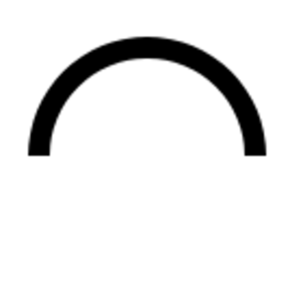 A clockwise arc starting from the 9 o'clock position (Math.PI) to the 3 o'clock position (2 * Math.PI). This is an arc of 180 degrees and the top half of a circle. 