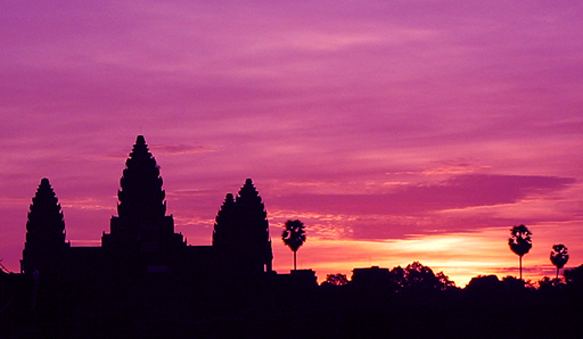 Sunrise at Angkor Wat.