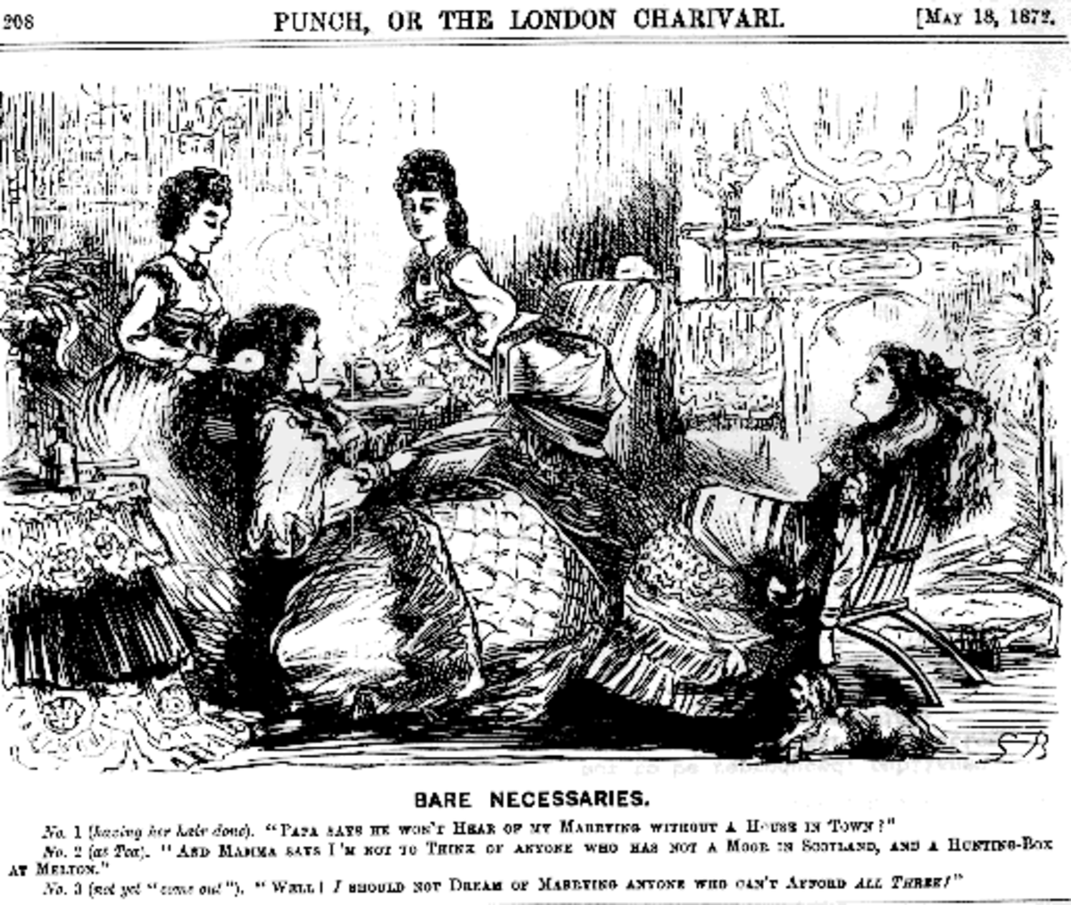 A Punch cartoon, satirizing a Victorian attitude towards marriage