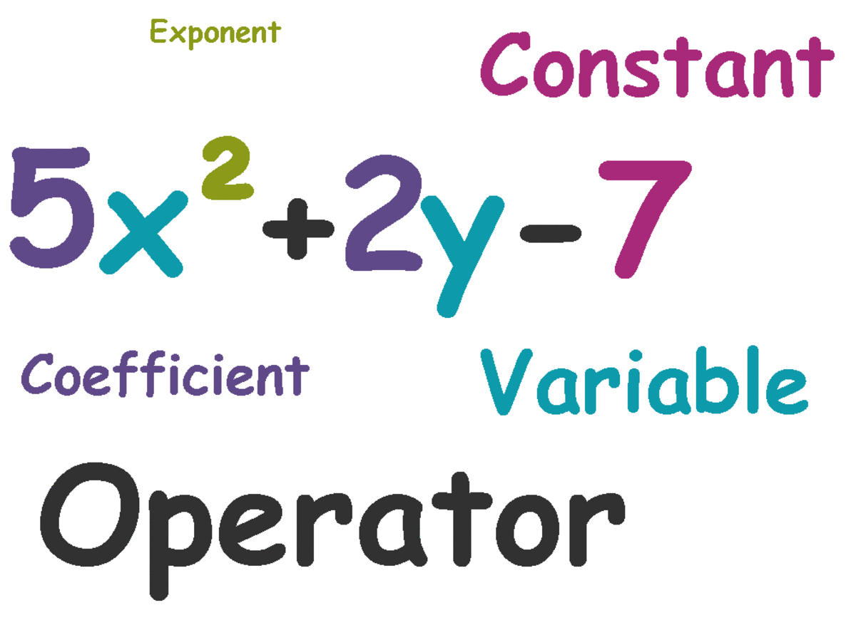 多项式可以包含变量、常数、系数、指数和运算符。