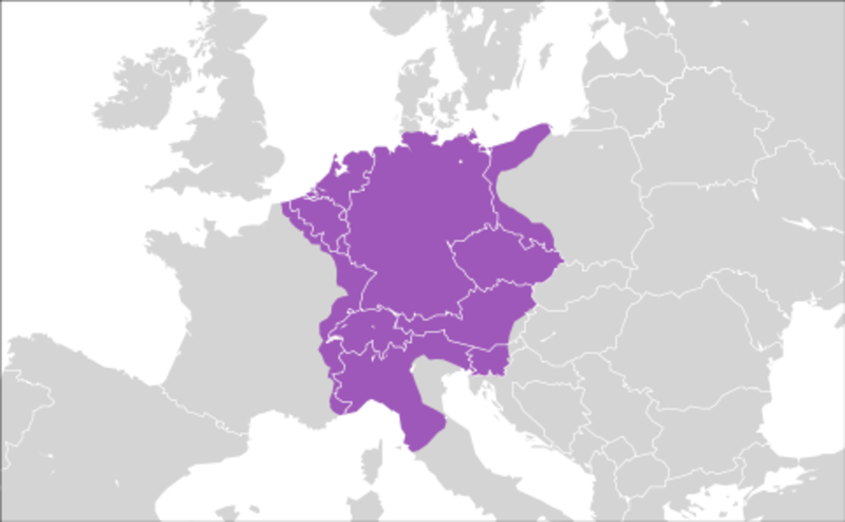 Священная римская империя германской нации карта