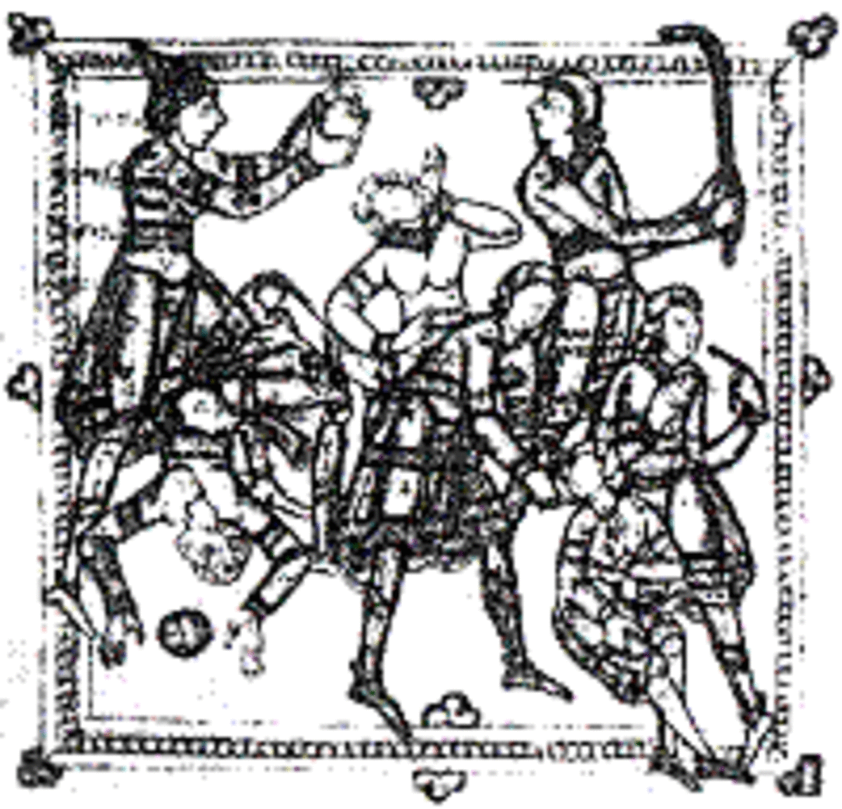 An illustration of the medieval knattleikr.