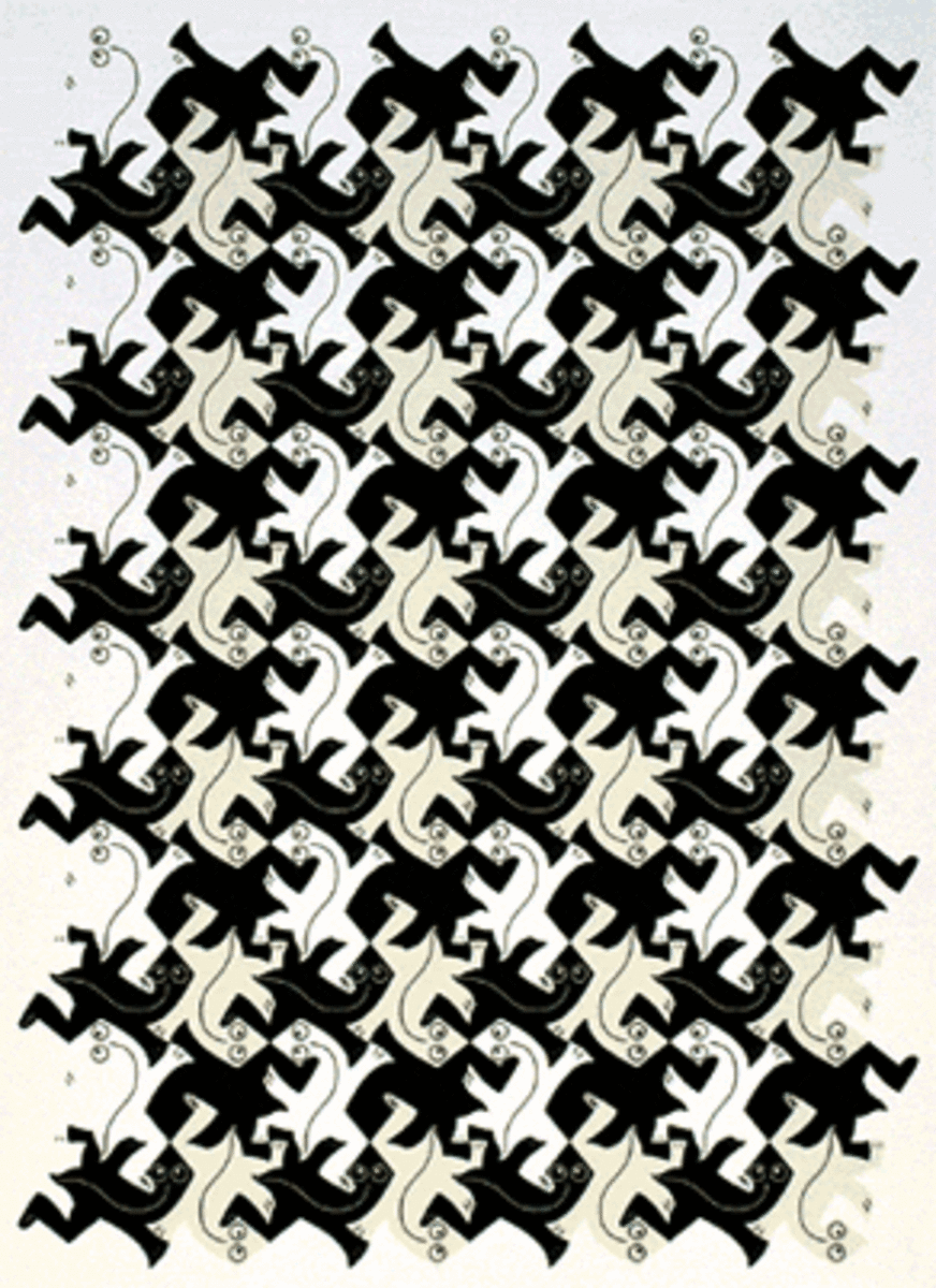 "Geckos" by M.C. Escher