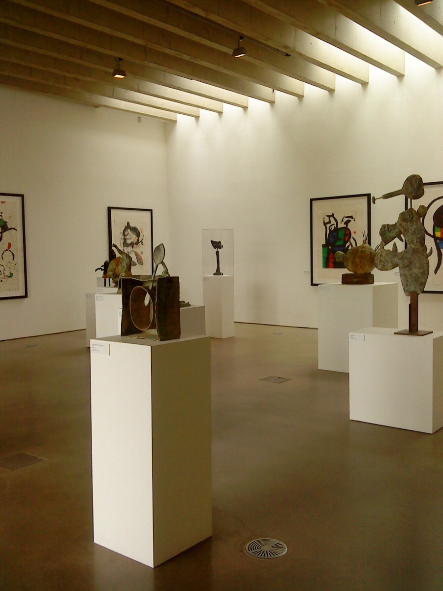 Smaller Joan Miro works plus framed paintings.