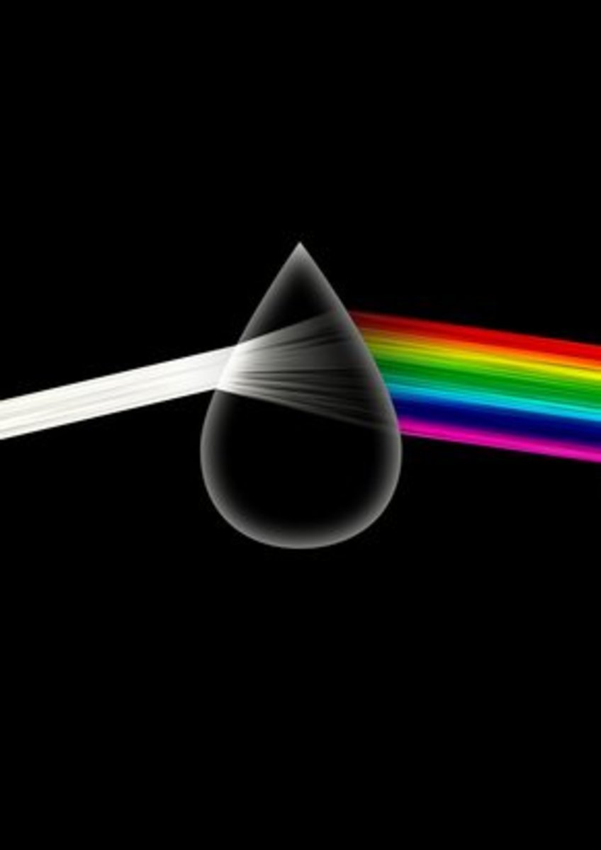 光通过雨滴折射和反射，就形成了彩虹。