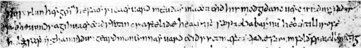 Anglo Saxon text of Caedmon's Hymn