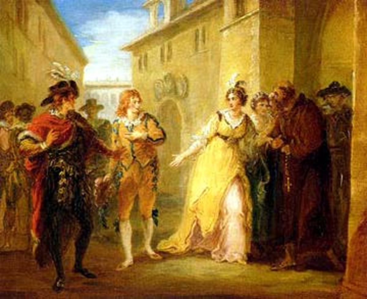 "A Scene from Twelfth Night" painted by William Hamilton 1797