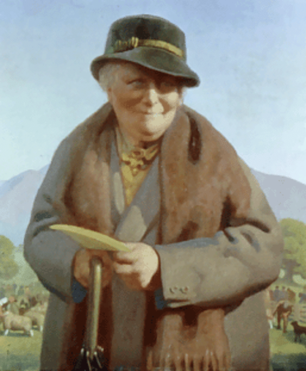Painting of Beatrix Potter in 1938.