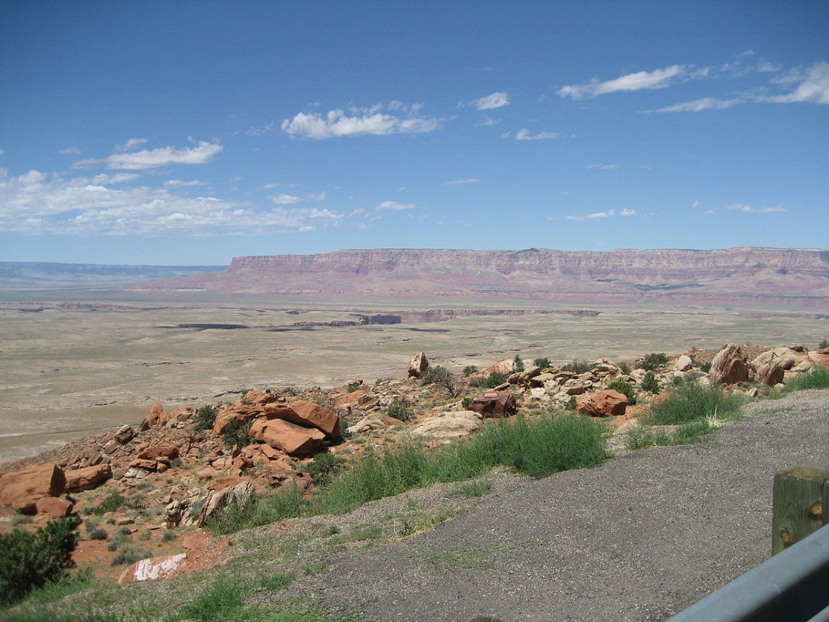 The Hopi Reservation as seen from Arizona State Route 264, a few miles from Oraibi.
