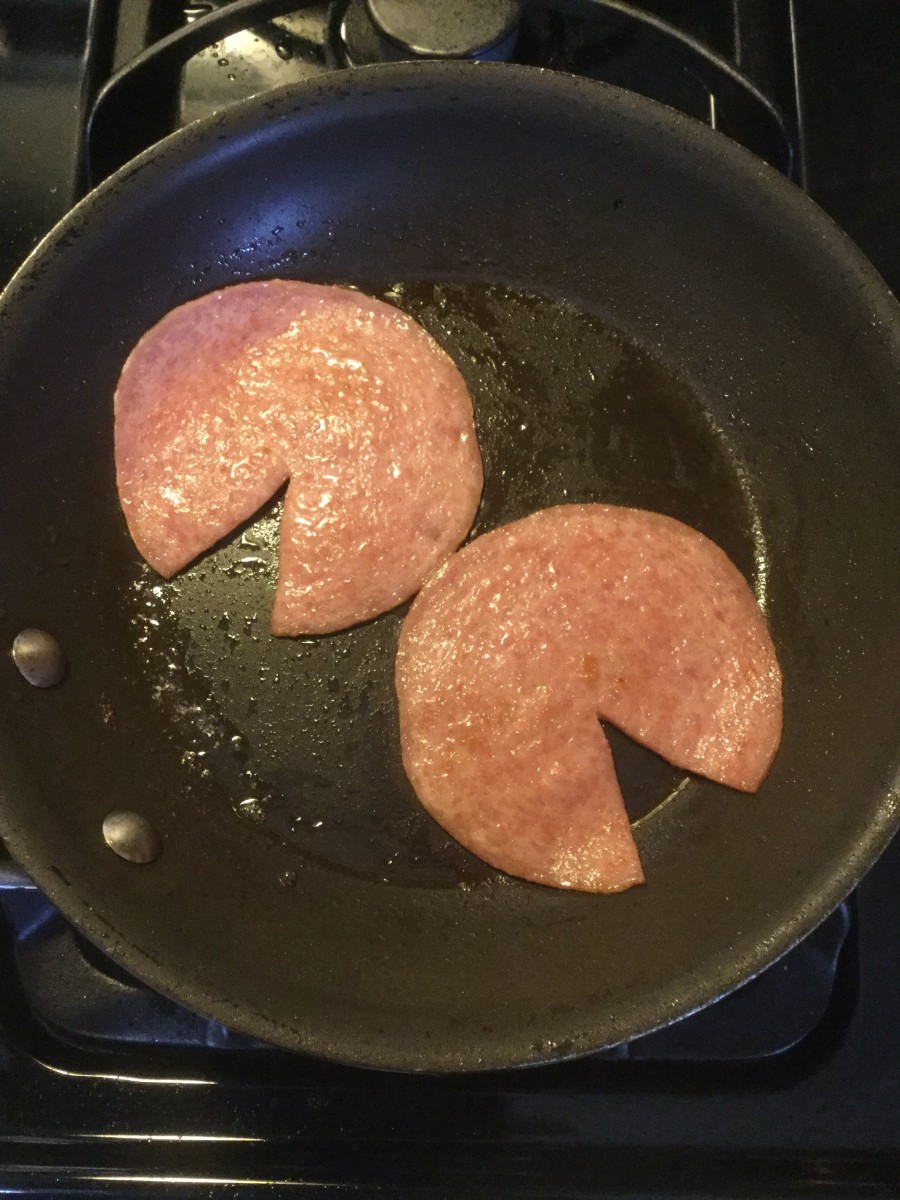1) Frying up your Pork Roll