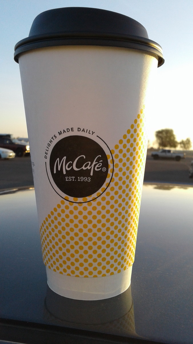 Coffee is only $1 for any size at McDonald's.