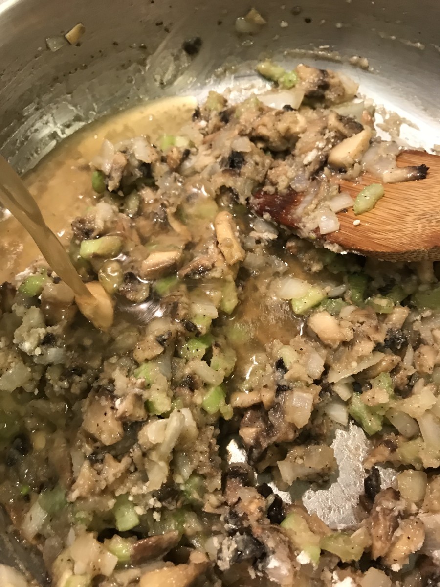 Use a mixture of turkey broth and milk. The resulting sauce is super flavorful, rich and creamy. If you've roasted a turkey, use the carcass to make the broth.