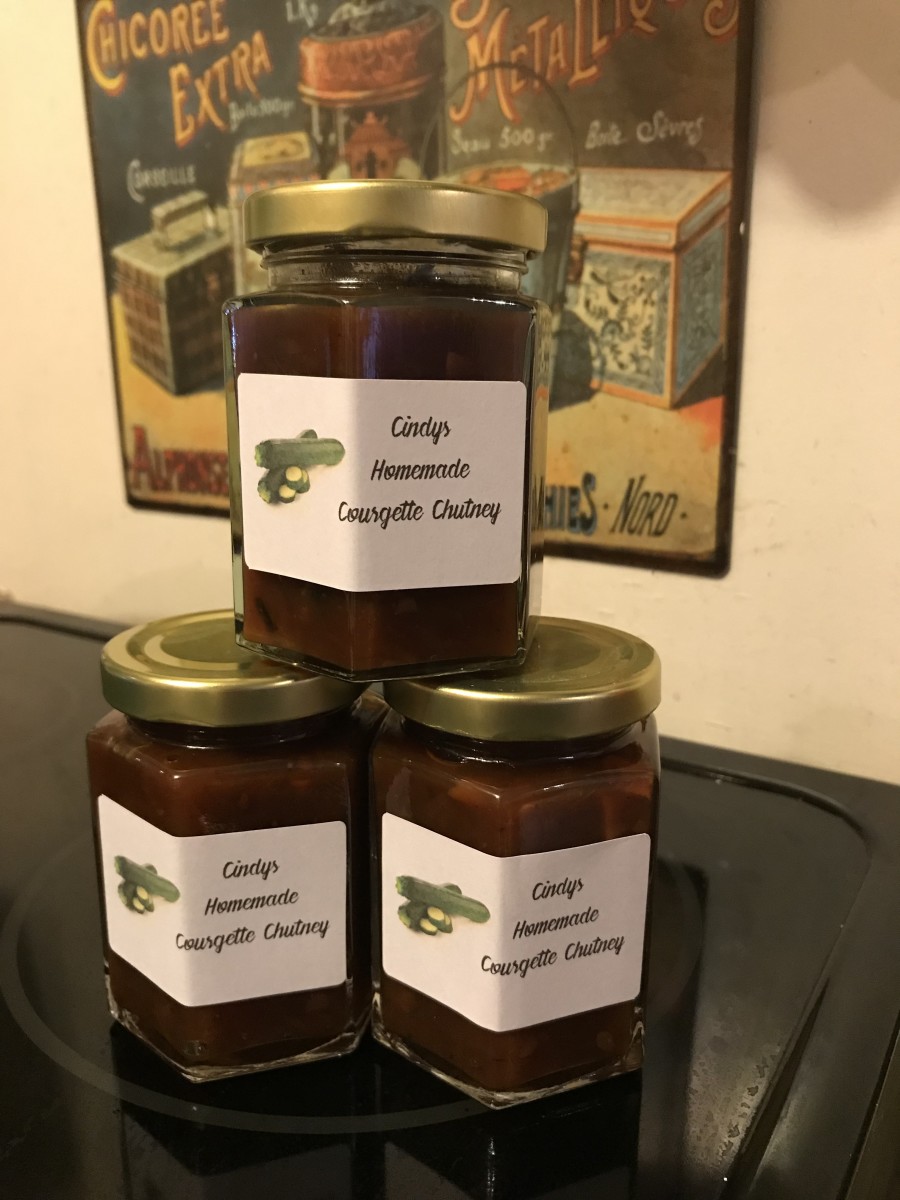 Cindy's homemade courgette chutney