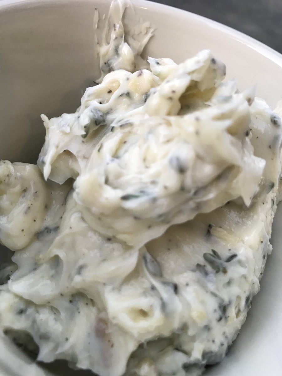 The finished herb butter can be kept at room temperature for a few hours. This keeps it spreadable and malleable, making it easier to work with. If making it ahead, keep it in the fridge, then bring it to room temperature before use.