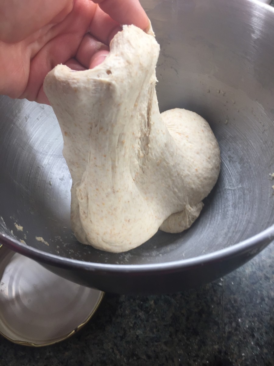 Your dough should look like this: stretchy, soft, and pliable