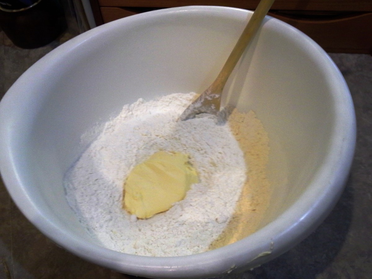 Cut in until your mixture is crumbly.