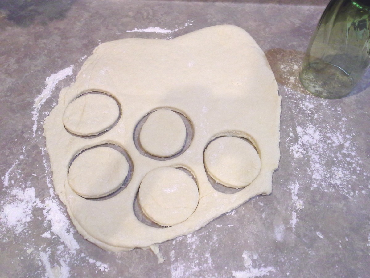 Keep your dough thicker for thicker biscuits, or roll it out thinner for thinner, smaller biscuits.