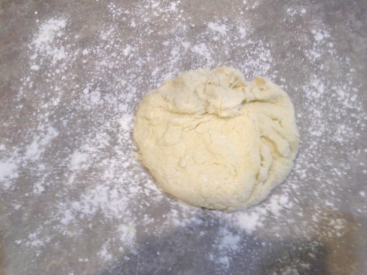 When mixed, turn your dough out onto a clean floured surface.