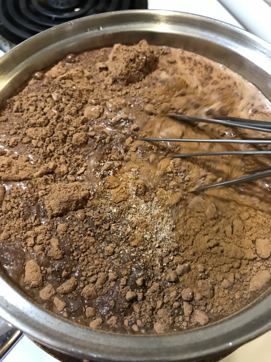 Whisk until smooth: Most of the cocoa lumps will just dissolve as the milk warms. If you find one, squash it with the back of a spoon against the side of the pan. This is lazy, easy cooking.