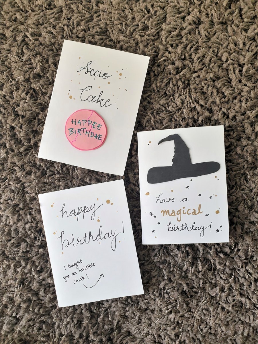 3 DIY Harry Potter-Inspired Birthday Greeting Card Ideas