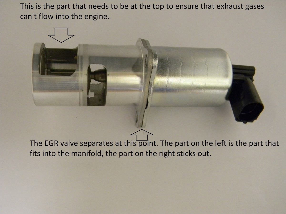 Turn the EGR this way up on the 1.9 engine to blank it off