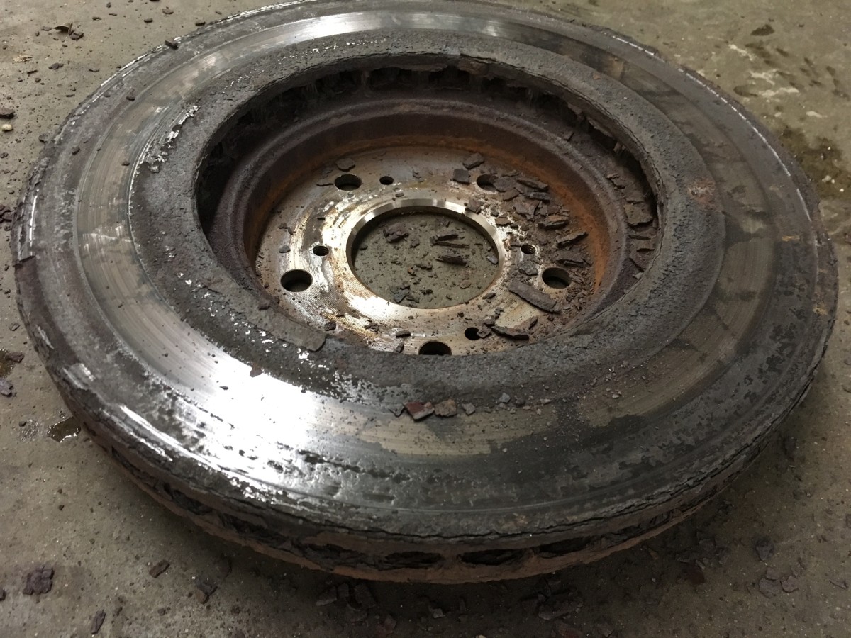 These rotors could not be resurfaced because the rust was embedded too deep. 