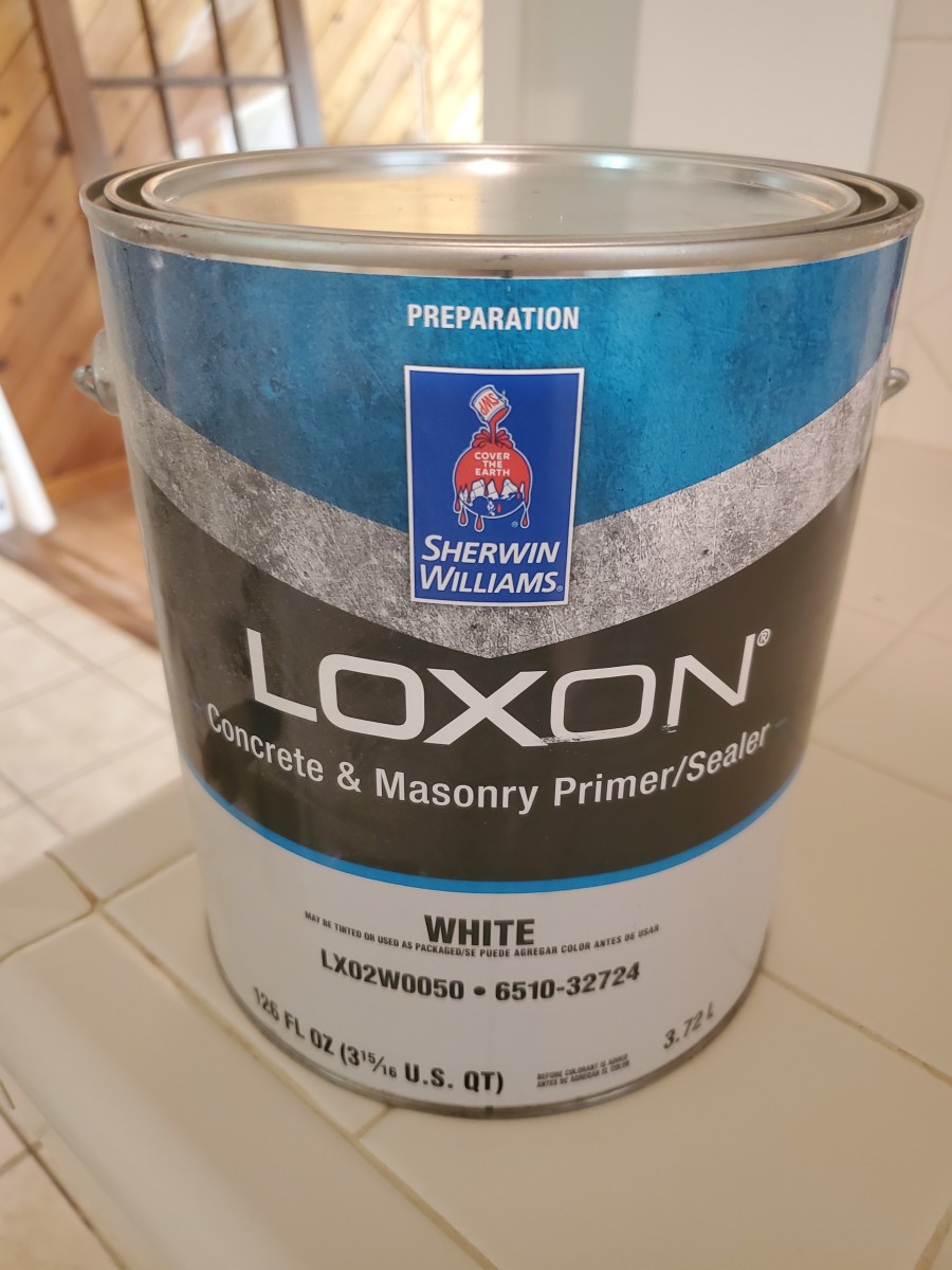 Sherwin Williams Loxon primer works great for painting a fireplace.