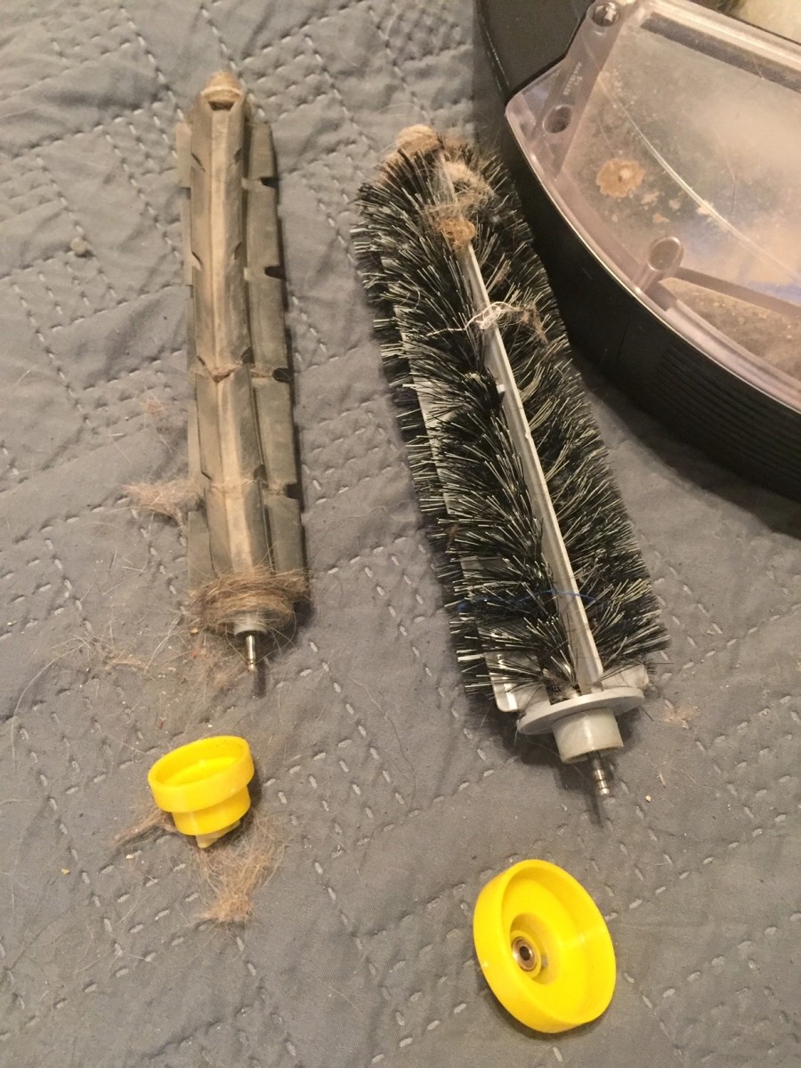 Brushes with end caps removed.