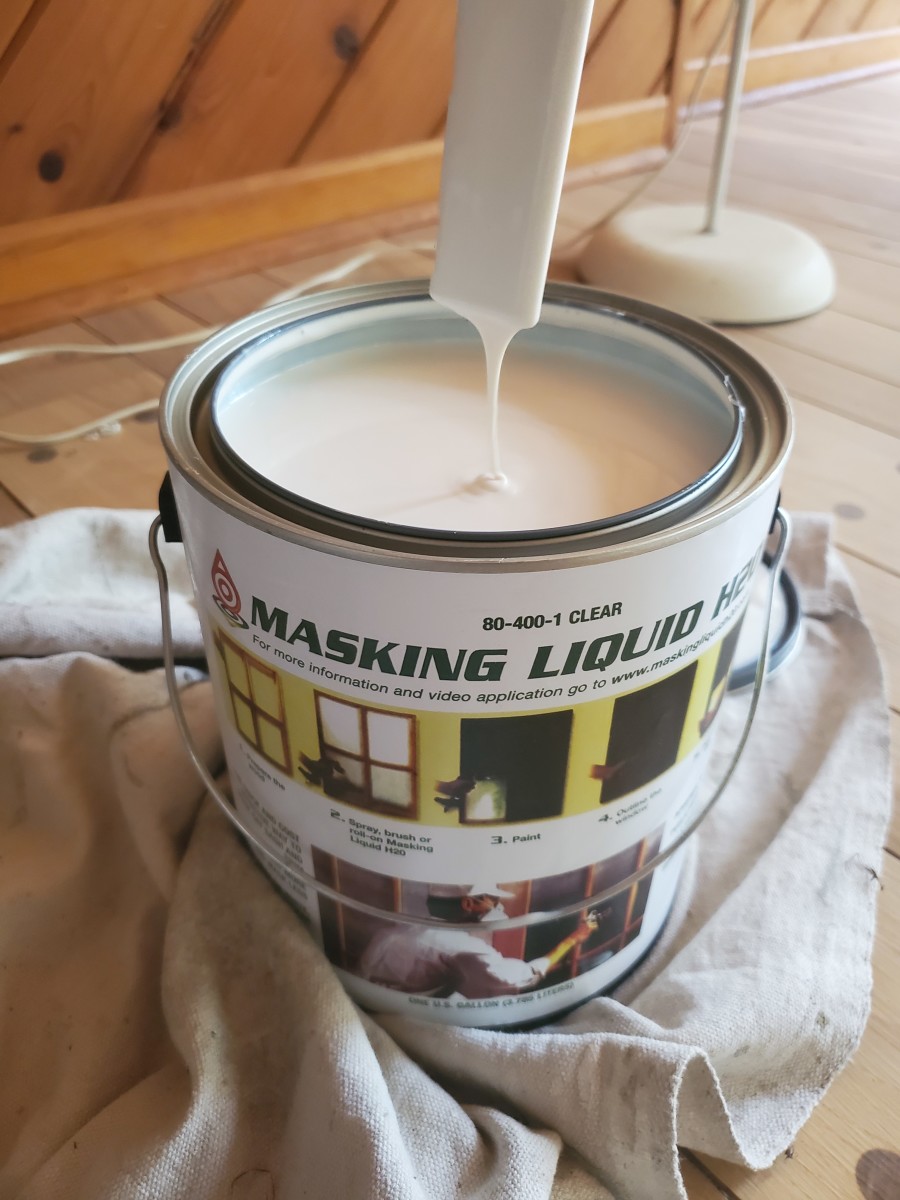 The masking liquid has a similar consistency to paint.