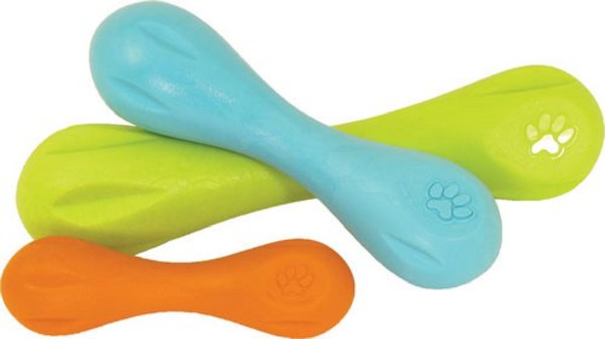 Colorful and durable: the perfect dog bone replacement.