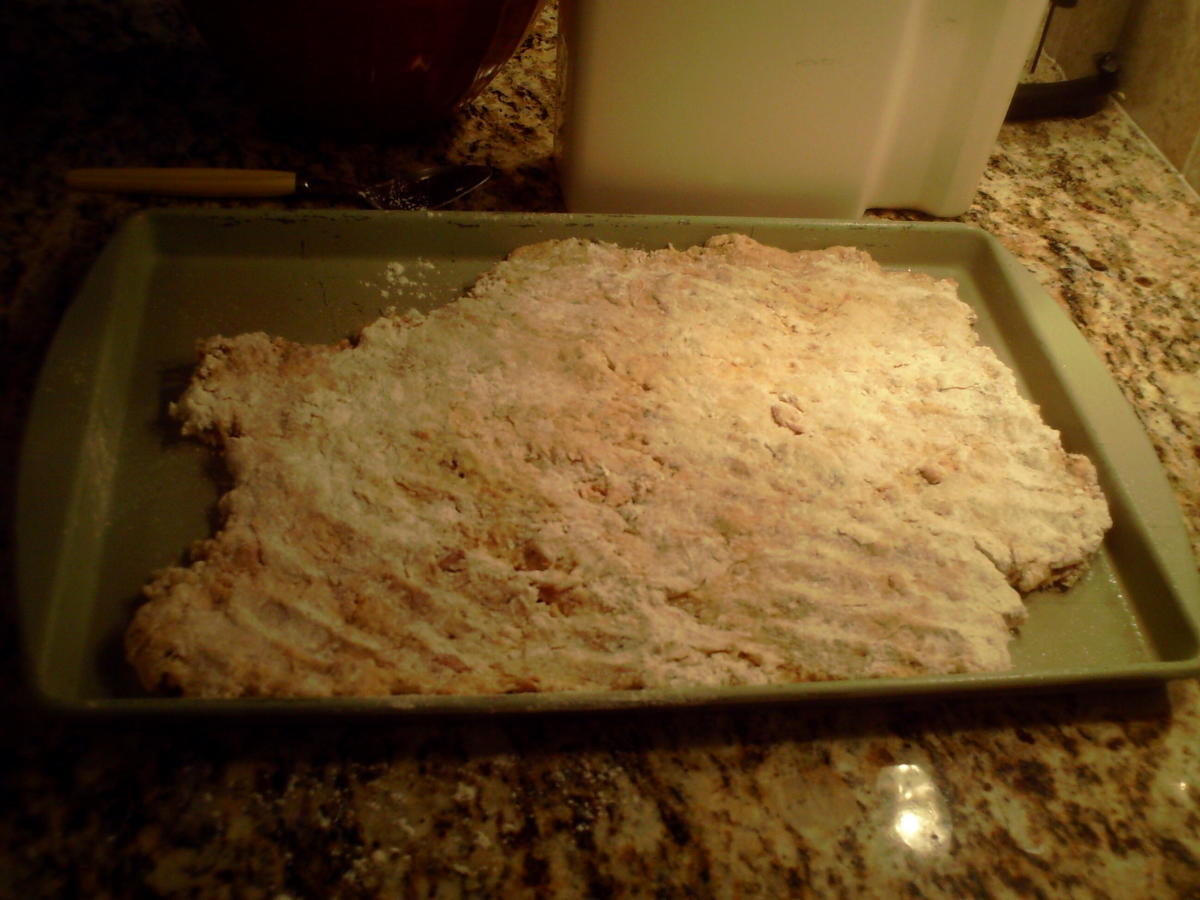 Salmon Crack dough ready for the oven.