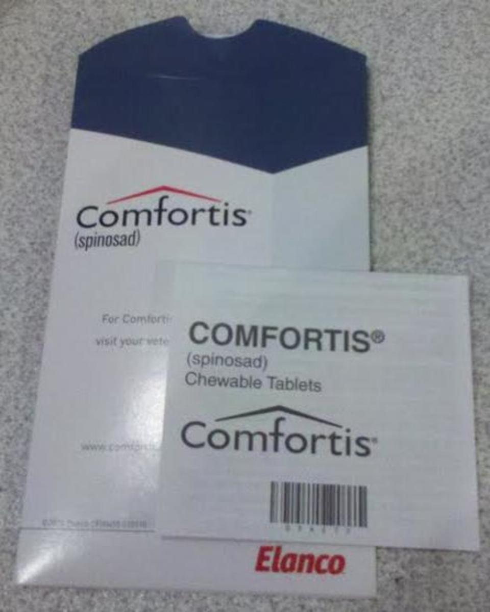 Comfortis works great for dogs.