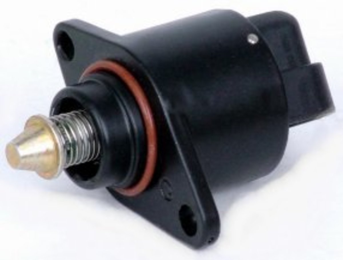 Idle air control valve (seen in Hyundai models).