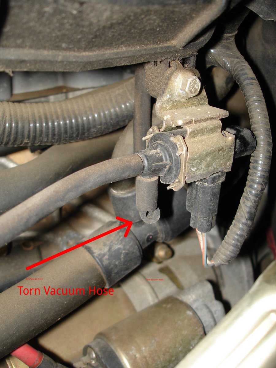 Check vacuum hoses for leaks.