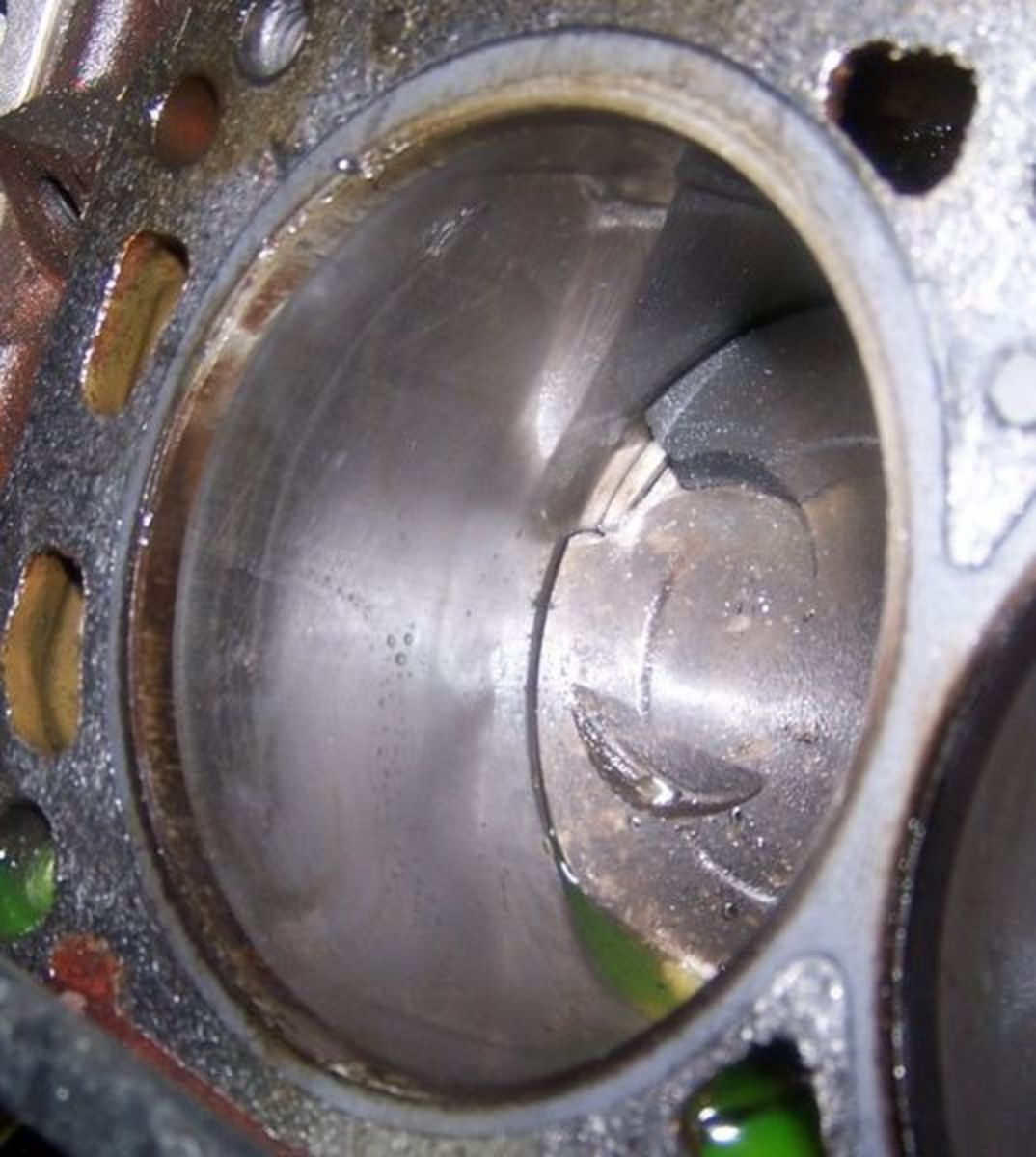 A broken timing belt may damage valves and pistons.