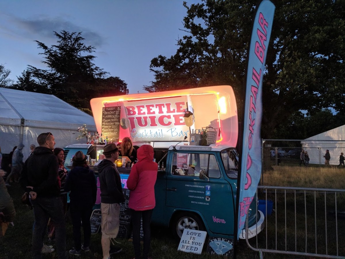 Food and drink can be found at a number of appropriately themed stalls.