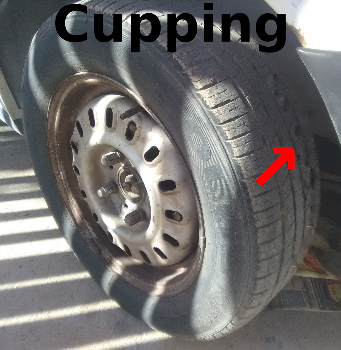 Improper wheel balance may lead to a cupping wear pattern.