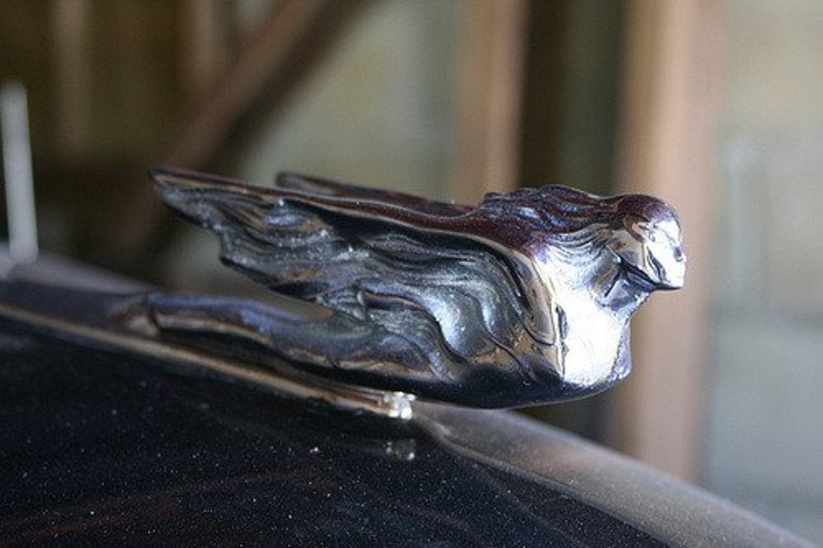 A "Winged Woman" On A 1941 Cadillac Convertible Coupe