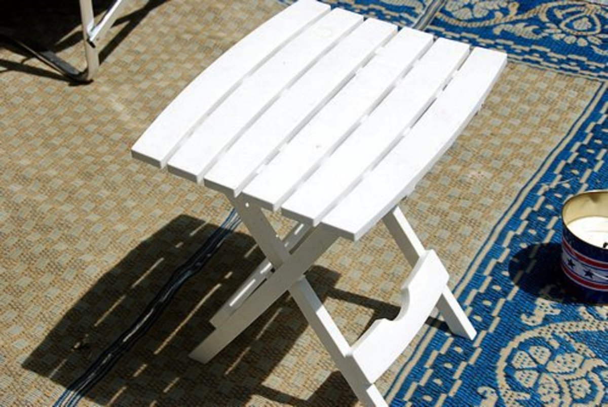 A handy, foldable side table.