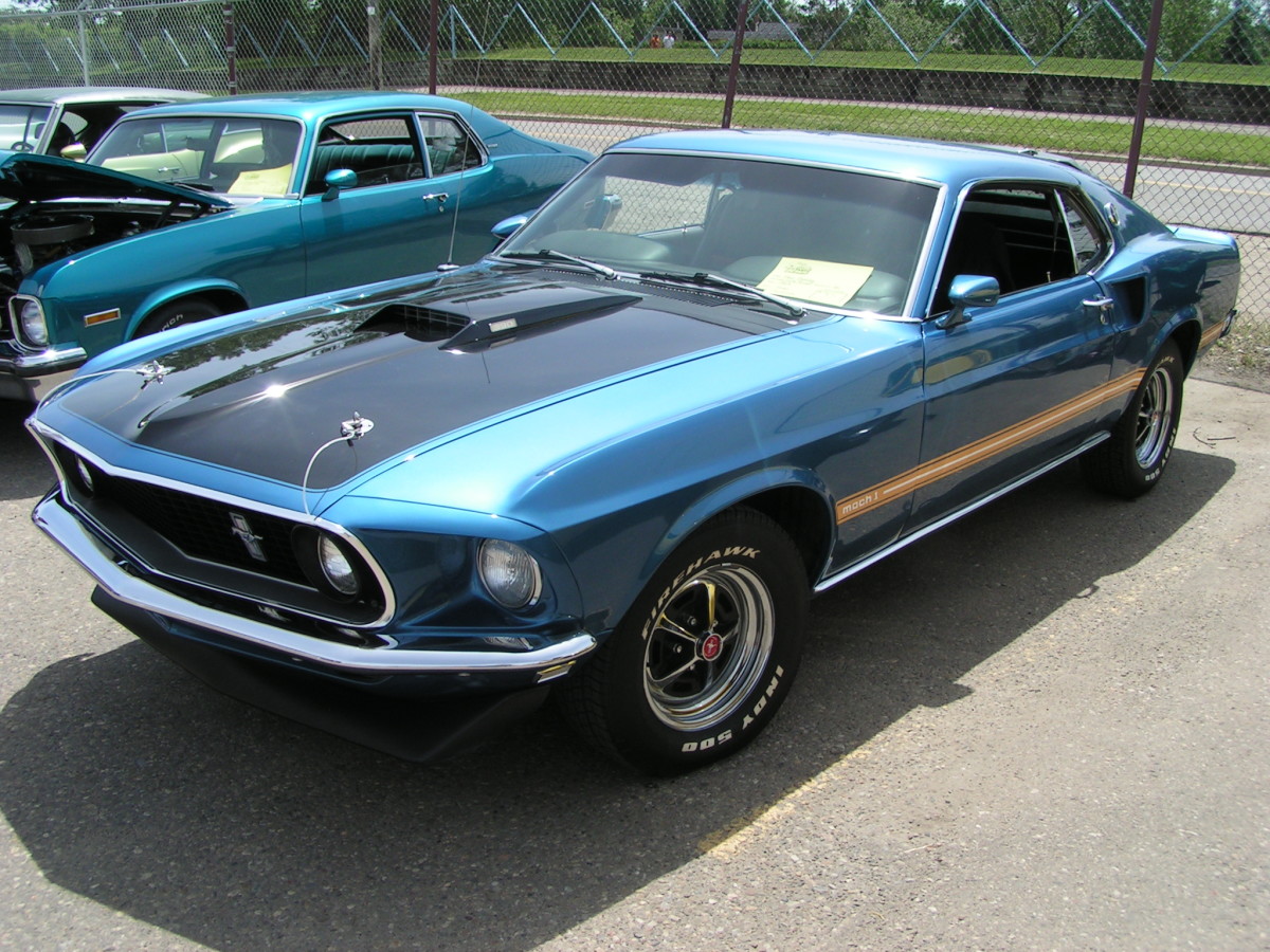 From inexpensive family cars to big engined beasts -- the Mustang made all kinds ... and still does. 1969 model shown.